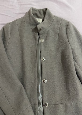 koton Düğmeli gri uzun kaban - Görsel 2