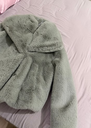 Gri Kadın Peluş kürk - Görsel 2