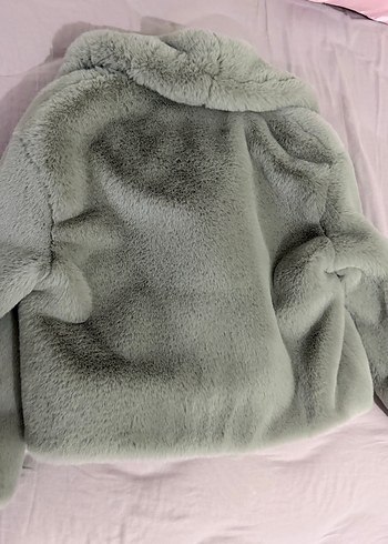 Gri Kadın Peluş kürk - Görsel 3