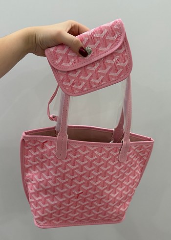 Pembe goyard kol çantası A kalite etiketli sıfır - Görsel 2