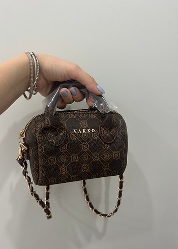 Vakko Zincir Detaylı Kahverengi Kadın Çanta - Görsel 2