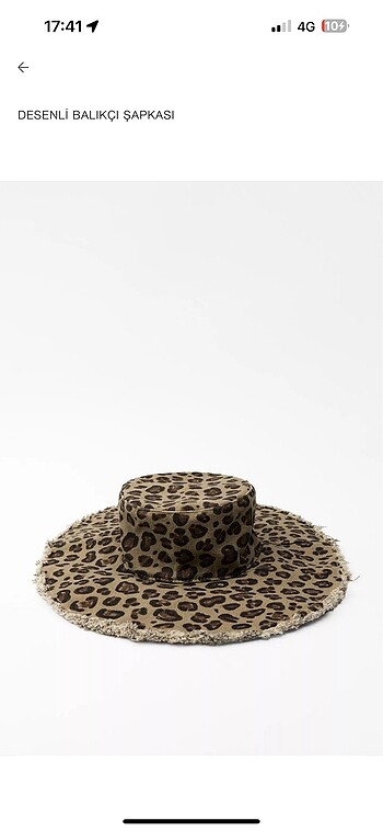 Zara zara leopar şapka
