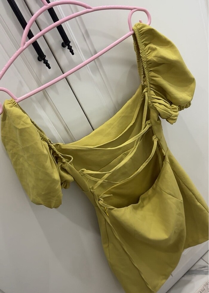 zara sırt dekolteli mini elbise - Görsel 2