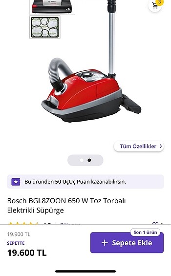 Bosch Bosch elektrikli süpürge