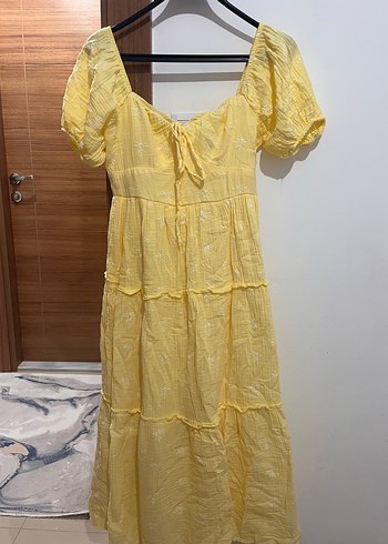 Sarı Midi Kadın Elbise - Görsel 2