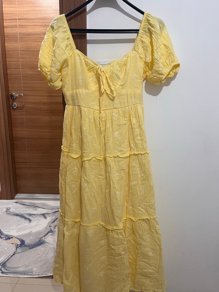 Sarı Midi Kadın Elbise - Görsel 2