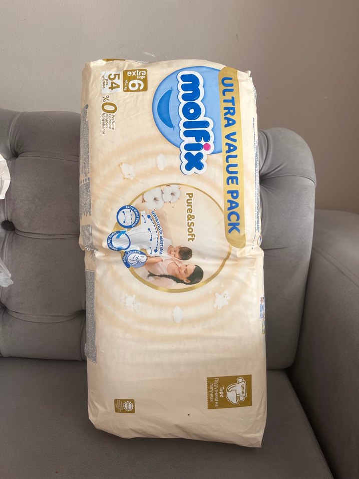 Molfix Pure&Soft Extra Large Bebek Bezi 54'lü - Görsel 2