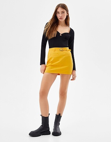 38 Beden siyah Renk bershka body