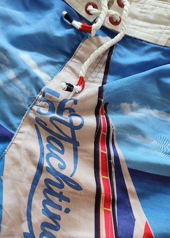 Mavi Baskılı Erkek Deniz Şortu - Görsel 5