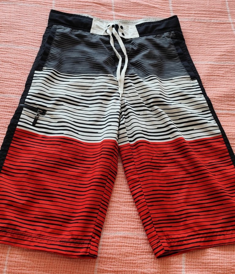 Fermuarlı Çizgili Erkek Midi Mayo - Görsel 4