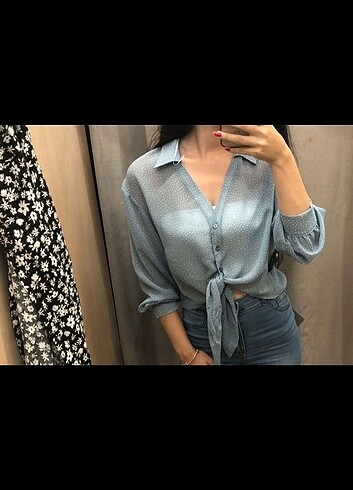 Bershka transparan gömlek 