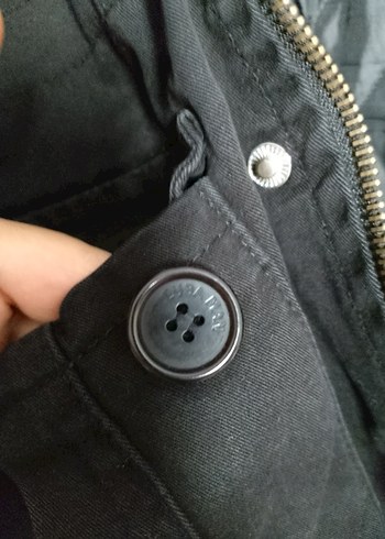 m Beden siyah Renk Düğmeli fermuarlı Siyah Ceket