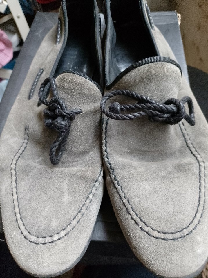 Gri süet Erkek Ayakkabıloafer - Görsel 2