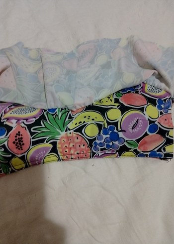 Renkli Baskılı Mini Strappy Mayo Üstü - Görsel 8