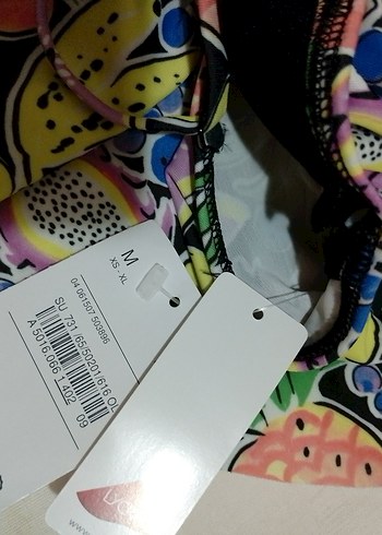 Renkli Baskılı Mini Strappy Mayo Üstü - Görsel 6