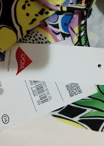 Renkli Baskılı Mini Strappy Mayo Üstü - Görsel 7