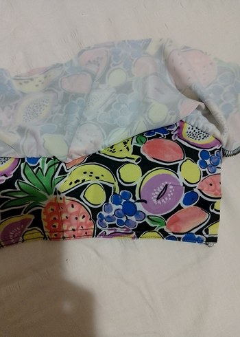 Renkli Baskılı Mini Strappy Mayo Üstü - Görsel 10