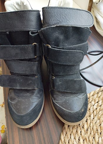 Isabel Marant tarzi gizli topuk sneakners