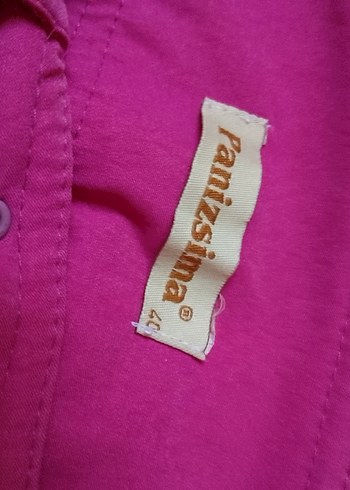 Düğmeli Pembe Kadın likrali - Görsel 5