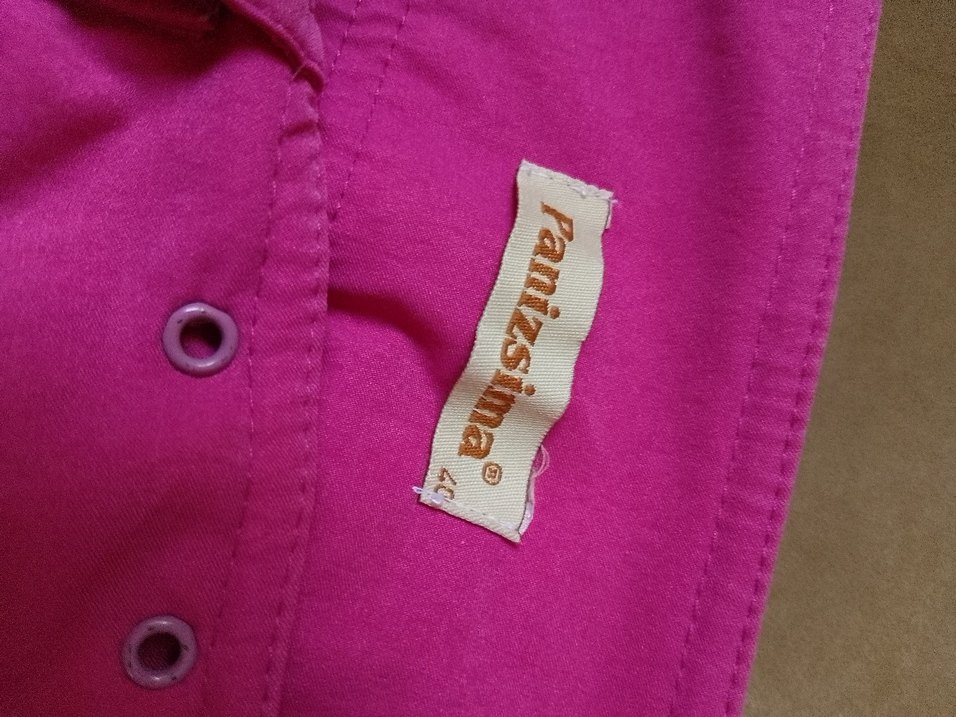 Düğmeli Pembe Kadın likrali - Görsel 3