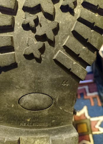 Siyah Deri erkek bot 44 no kauçuk taban - Görsel 6