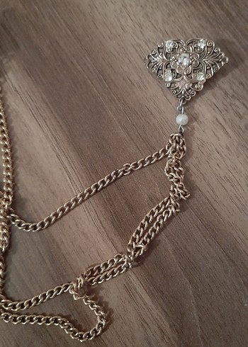 İşlemeli Zincir Detaylı Vintage Vücut Zinciri - Görsel 2