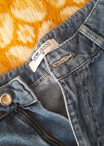 Mavi Rahat Kesim Midi Kot Şort - Görsel 2