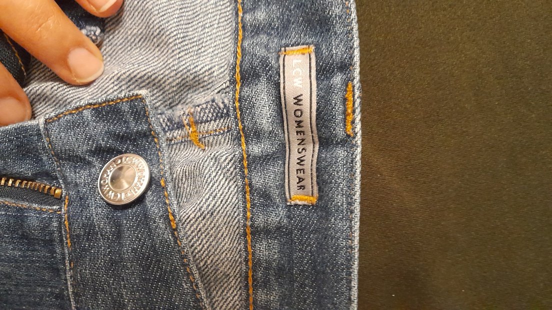 mavi renk Kadın Denim Fermuarlı Pantolon - Görsel 3