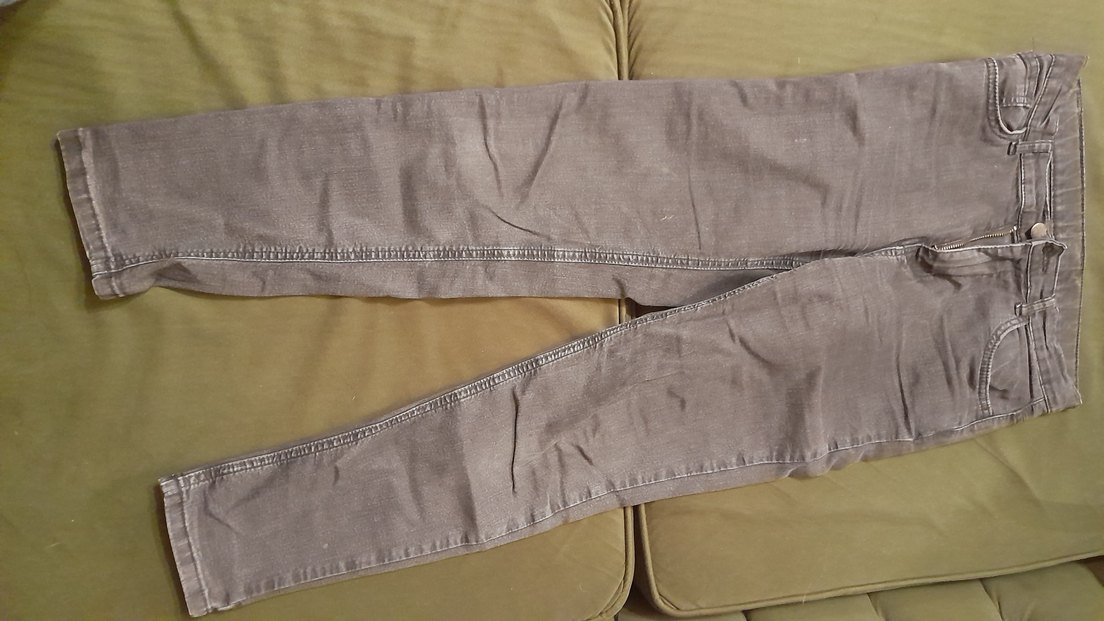 gri renk kot Kadın  Pantolon - Görsel 3