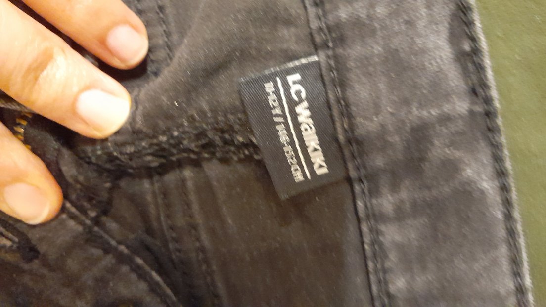 gri renk kot Kadın  Pantolon - Görsel 2