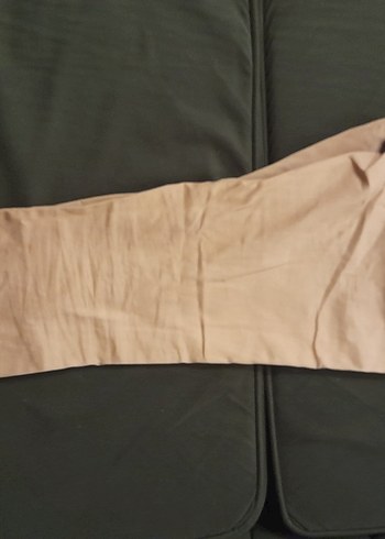 Bej Keten Kumaşlı Kadın Midi Pantolon - Görsel 4