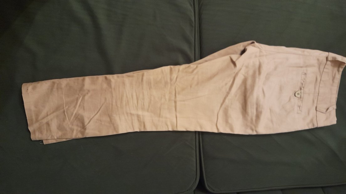 Bej Keten Kumaşlı Kadın Midi Pantolon - Görsel 4