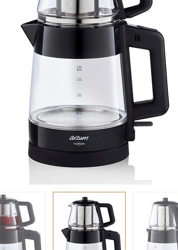 Arzum Teamond 1800W Siyah Çay Makinesi - Görsel 2