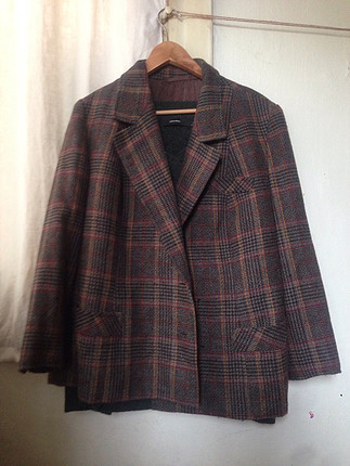 Ekose blazer ceket 