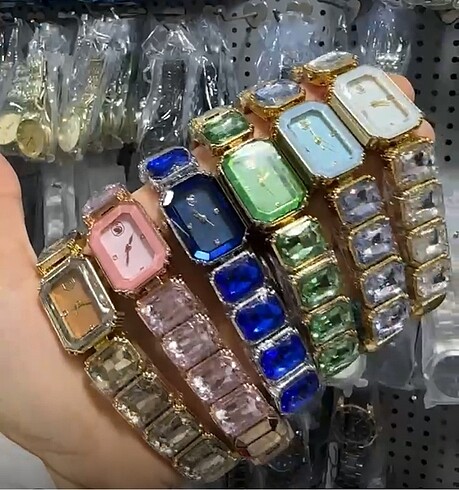 Beden çeşitli Renk Swarovski saat