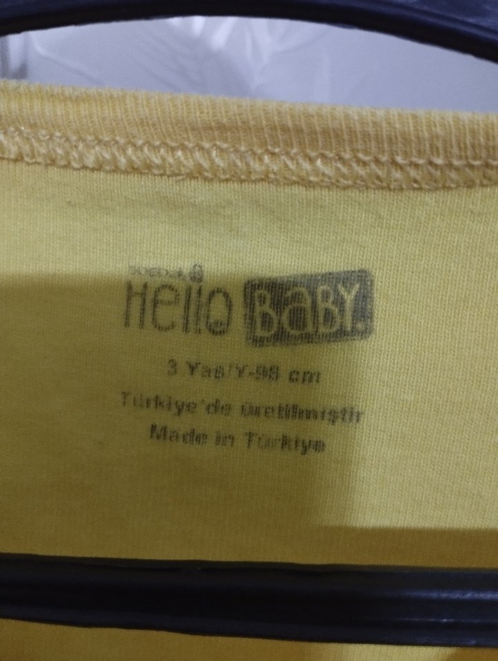 maymun desenli sarı Bebek Body - Görsel 3