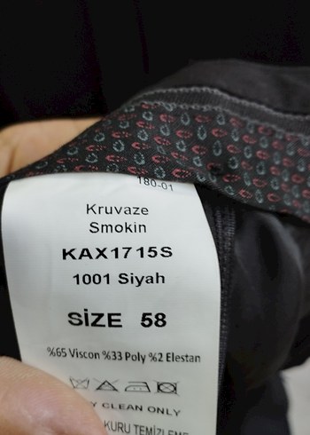 Bordo Düğmeli Erkek Takım Elbise 58 beden - Görsel 4