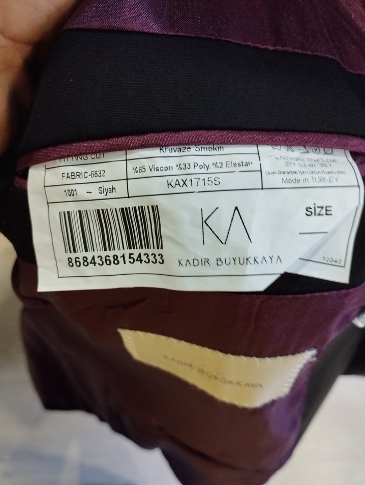 Düğmeli Siyah Erkek Takım Elbise Ceketi - Görsel 3