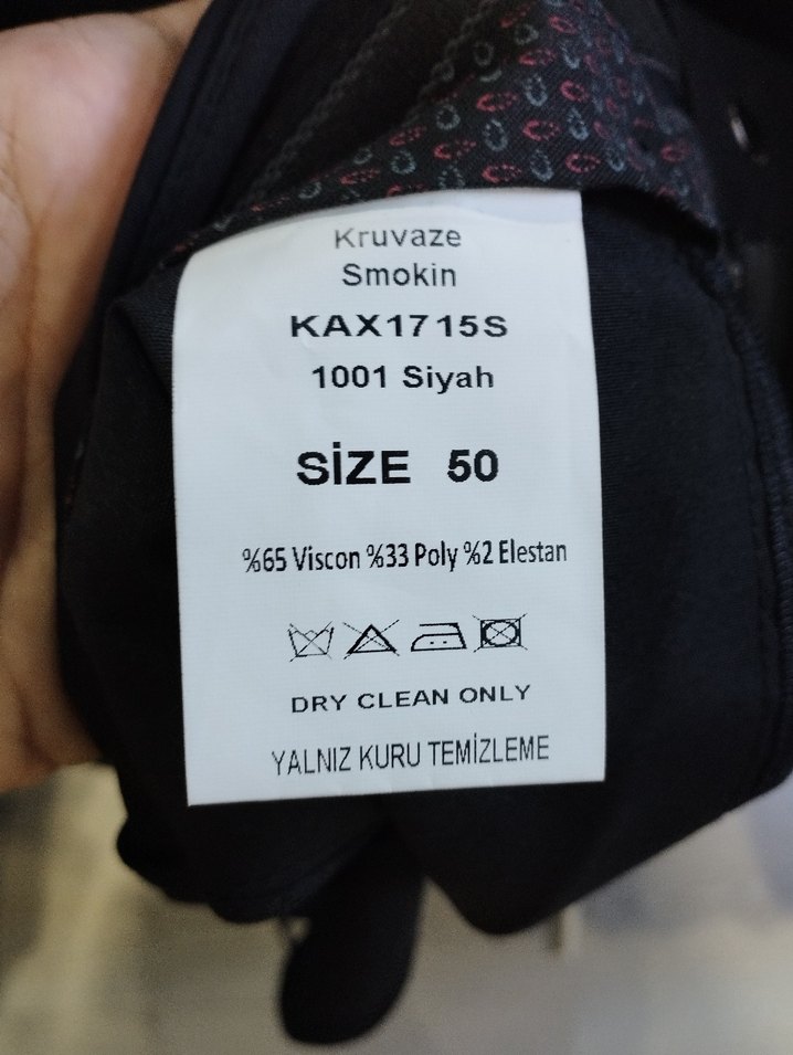 Düğmeli Siyah Erkek Takım Elbise Ceketi - Görsel 4