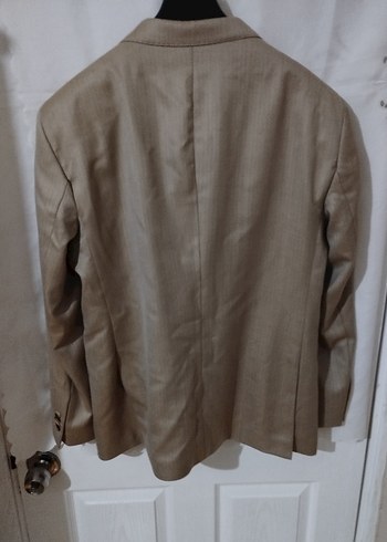 Bej Erkek Klasik Kesim Takım ceketi - Görsel 2