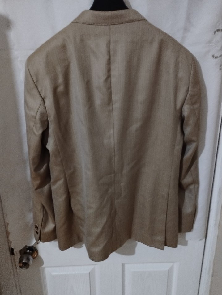 Bej Erkek Klasik Kesim Takım ceketi - Görsel 2