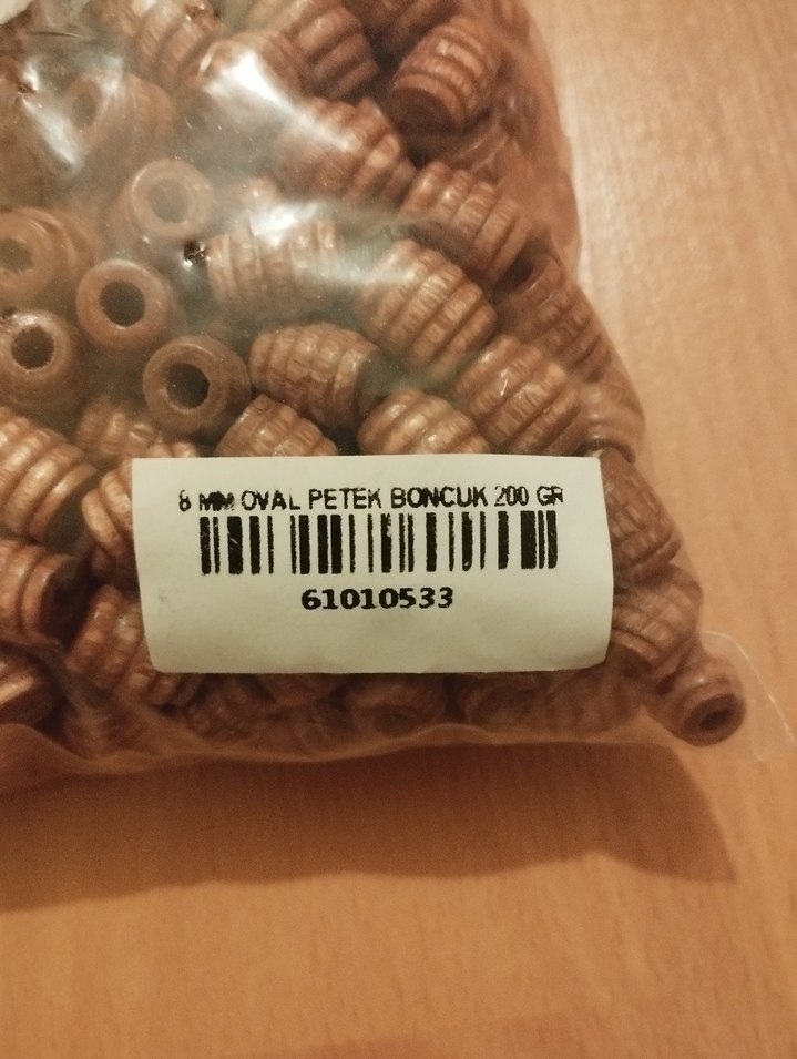Ahşap Oval Petek Boncuk 200 gr - Görsel 2