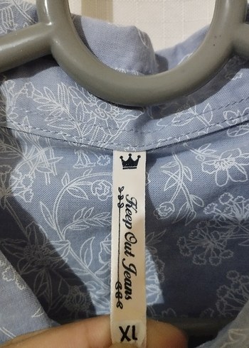 Pamuklu Uzun Kollu Düğmeli Mavi Gömlek - Görsel 3