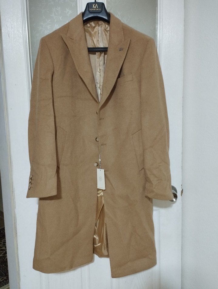 Kadir Büyükkaya Camel Klasik Yün Kaban-54 Beden(Sıfır/Etiketli) - Görsel 2