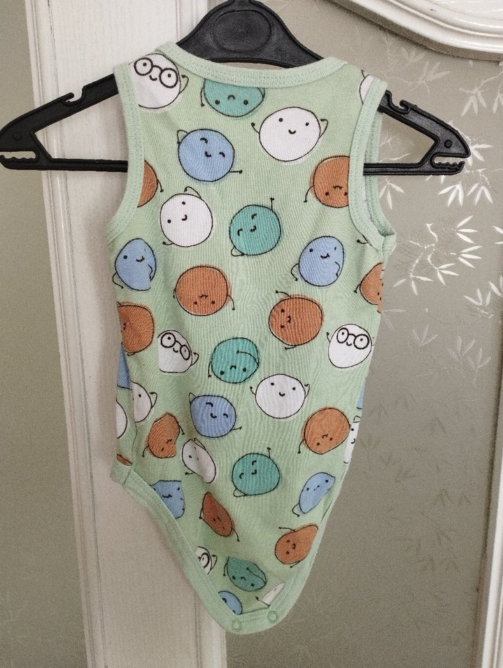 Erkek Bebek Düğmeli Kolsuz Body - Görsel 2