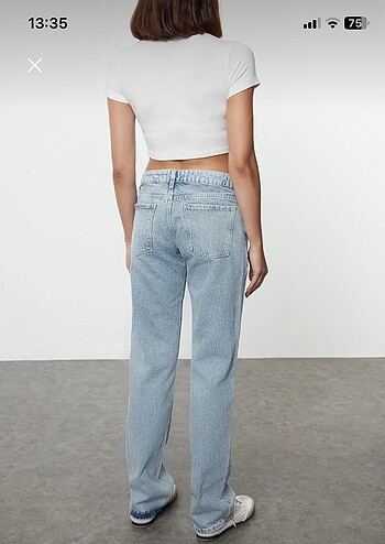 m Beden Düşük bel straight jean