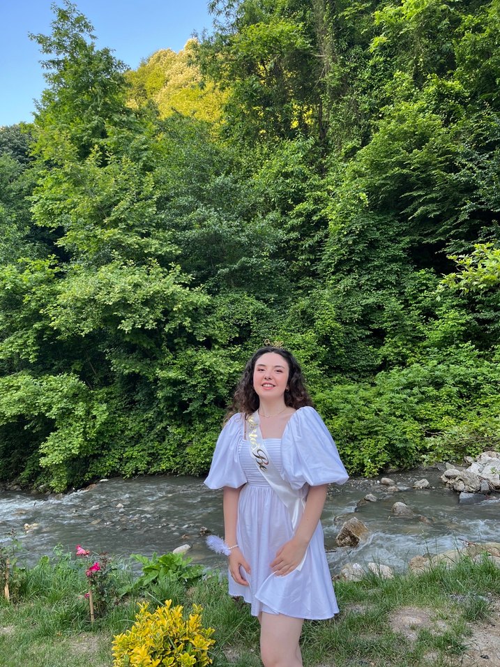 Beyaz balon kol mini elbise - Görsel 3