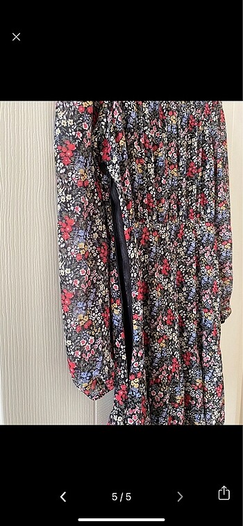 Çiçekli şifon elbise - Görsel 5