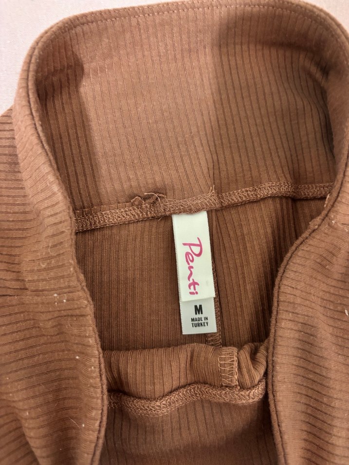 Kadın Bej Midi Fit Tayt - Görsel 3