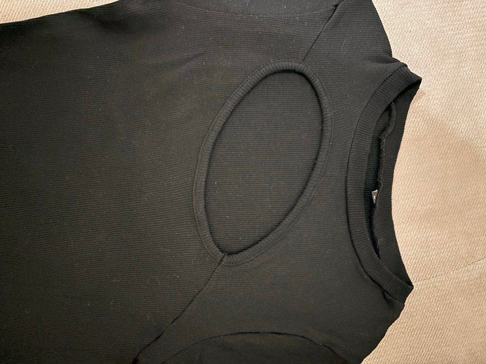 Siyah Kısa Kollu Hamile Tişörtü - Görsel 2